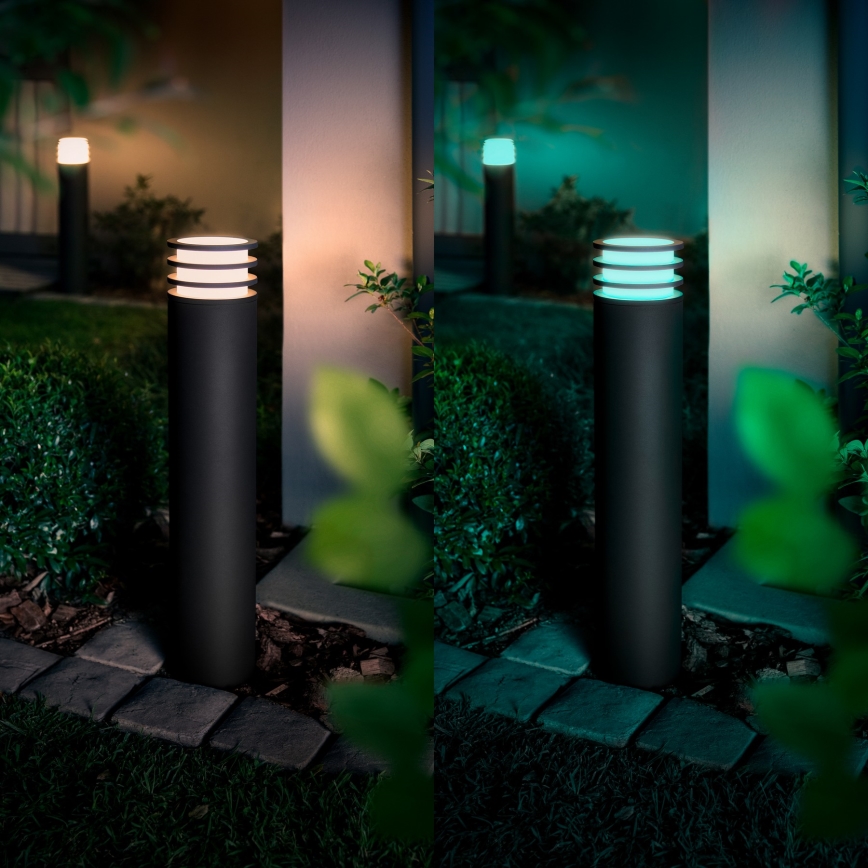 Philips - LED RGB ściemnialna lampa zewnętrzna Hue LUCCA 1xE27/8,1W/230V 77 cm 1000-20000K IP44