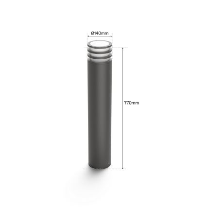 Philips - LED RGB ściemnialna lampa zewnętrzna Hue LUCCA 1xE27/8,1W/230V 77 cm 1000-20000K IP44