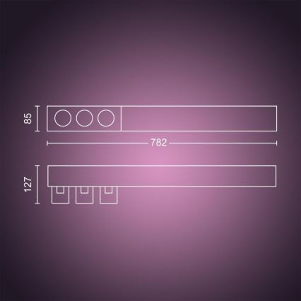 Philips - LED RGB Ściemnialne oświetlenie punktowe LED/25W/230V + 3xGU10/5,7W