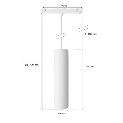 Philips - LED RGB Ściemnialny żyrandol na lince do systemu szynowego Hue PERIFO LED RGB/5,2W/24V 2000-6500K