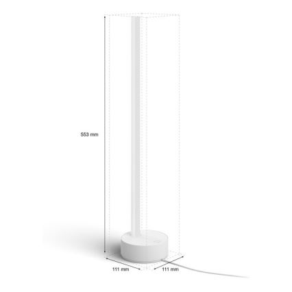 Philips - LED RGB Ściemniana lampa stołowa Hue SIGNE LED/12W/230V 2000-6500K biała