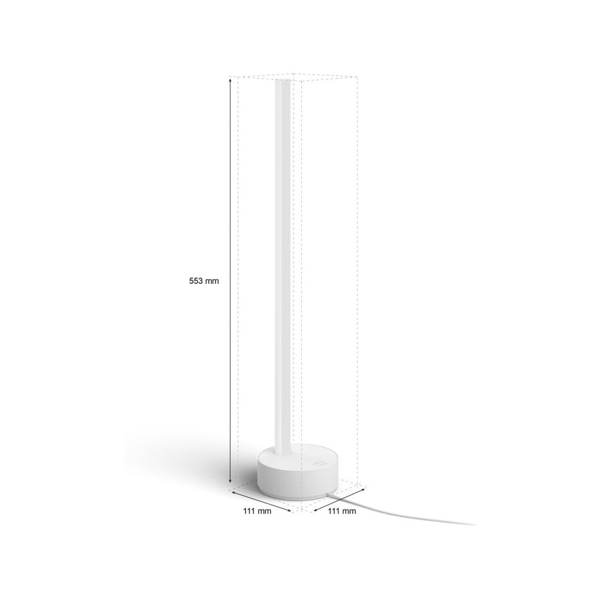 Philips - LED RGB Ściemniana lampa stołowa Hue SIGNE LED/12W/230V 2000-6500K biała