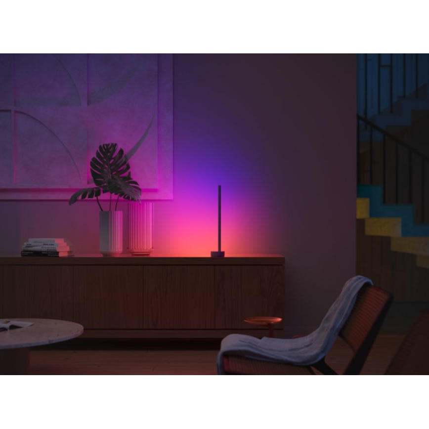 Philips - LED RGB Ściemniana lampa stołowa Hue SIGNE LED/12W/230V 2000-6500K czarna