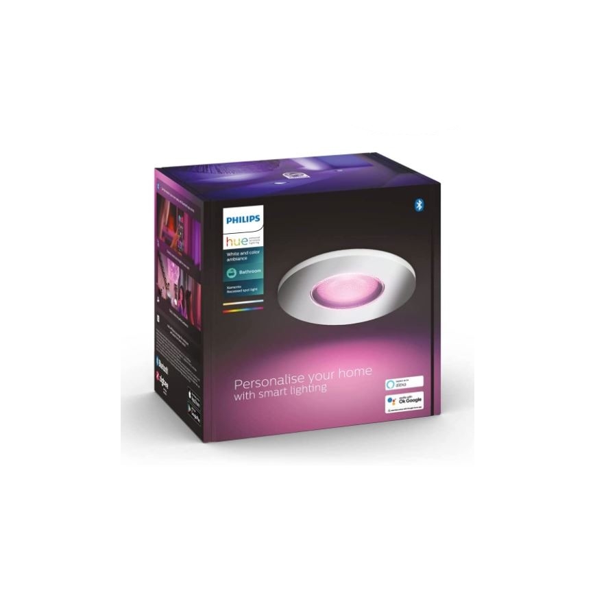 Philips - LED RGB Ściemniane oświetlenie łazienkowe Hue XAMENTO 1xGU10/5,7W/230V IP44 2000-6500K