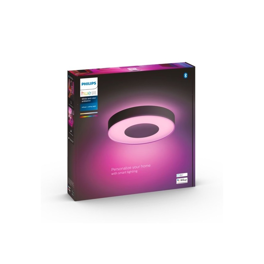 Philips - LED RGB Ściemniany plafon Hue INFUSE LED/52,5W/230V 2000-6500K śr. 425 mm czarny