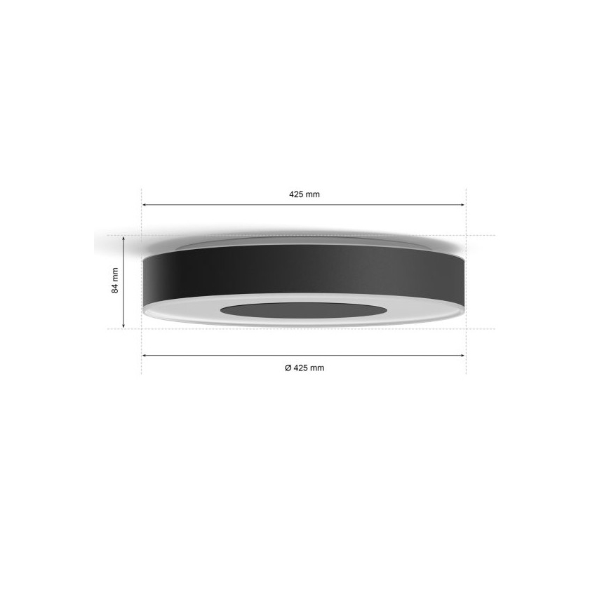 Philips - LED RGB Ściemniany plafon Hue INFUSE LED/52,5W/230V 2000-6500K śr. 425 mm czarny