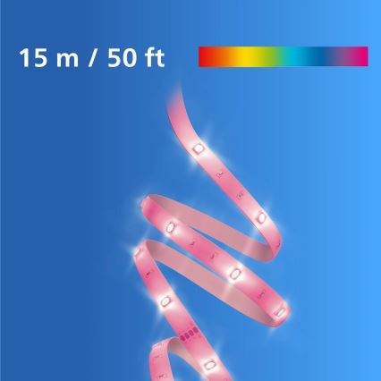 Philips -LED RGB Taśma ściemnialna SMART STRIP 15m LED/20W/230V 2200-6500K Wi-Fi