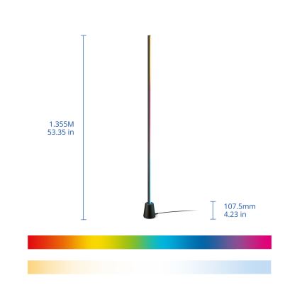 Philips - LED RGBIC Ściemnialna lampa stojąca GRADIENT LED/9,7W/230V 2200-6500K Wi-Fi