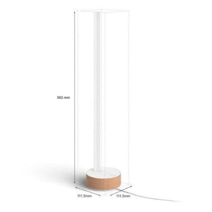 Philips - LED RGBW Lampa stołowa ściemnialna Hue SIGNE LED/11,8W/230V 2000-6500K