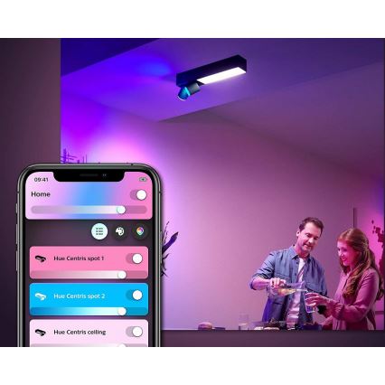 Philips - LED RGBW Ściemnialne oświetlenie punktowe Hue CENTRIS LED/11W/230V + 2xGU10/5,7W