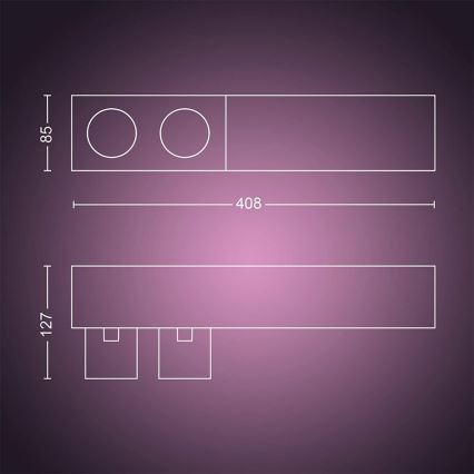 Philips - LED RGBW Ściemnialne oświetlenie punktowe Hue CENTRIS LED/11W/230V + 2xGU10/5,7W
