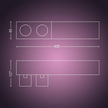 Philips - LED RGBW Ściemnialne oświetlenie punktowe Hue CENTRIS LED/11W/230V + 2xGU10/5,7W