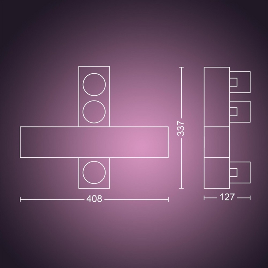 Philips - LED RGBW Ściemnialne oświetlenie punktowe Hue CENTRIS LED/25W/230V + 3xGU10/5,7W