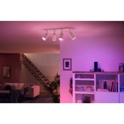 Philips - LED RGBW Oświetlenie punktowe ściemnialne Hue FUGATO 4xGU10/4,2W/230V 2000-6500K biały
