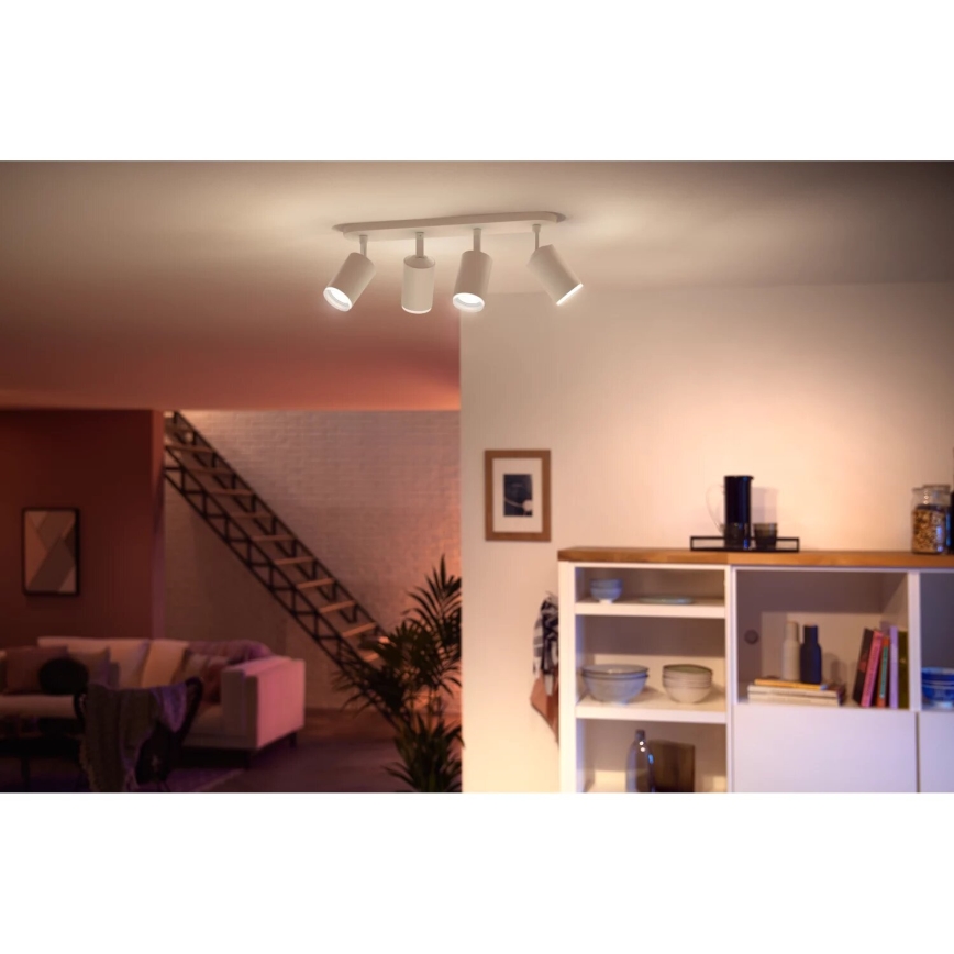 Philips - LED RGBW Oświetlenie punktowe ściemnialne Hue FUGATO 4xGU10/4,2W/230V 2000-6500K biały