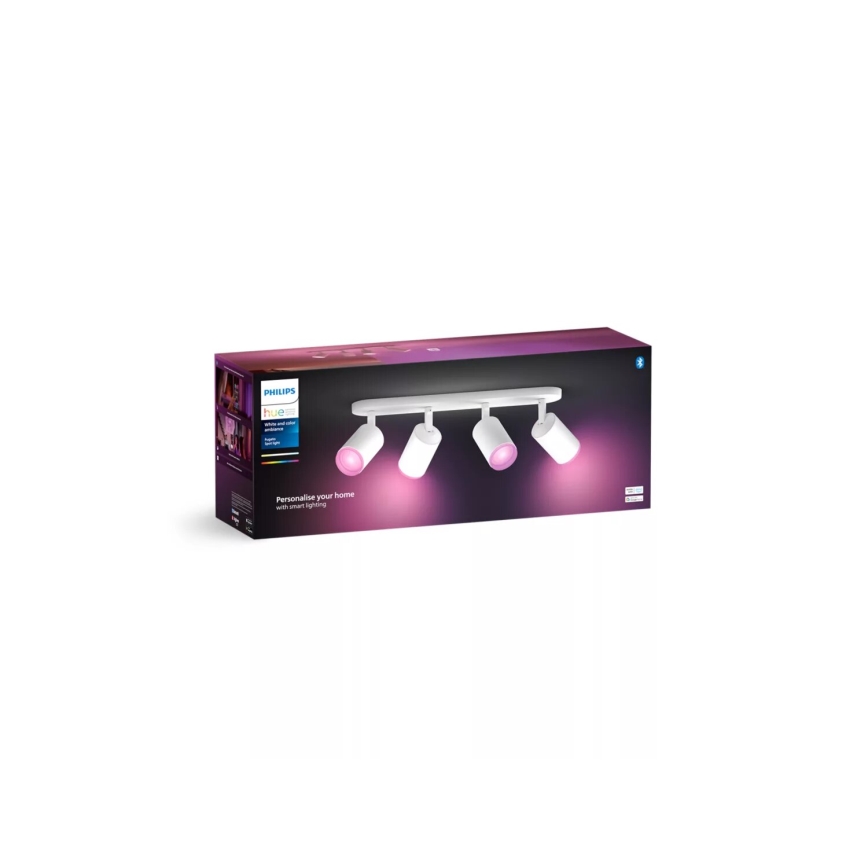 Philips - LED RGBW Oświetlenie punktowe ściemnialne Hue FUGATO 4xGU10/4,2W/230V 2000-6500K biały