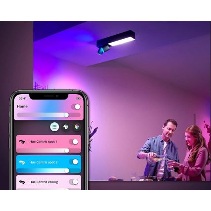 Philips - LED RGBW Oświetlenie ściemnialne punktowe Hue CENTRIS LED/11W/230V + 2xGU10/5,7W