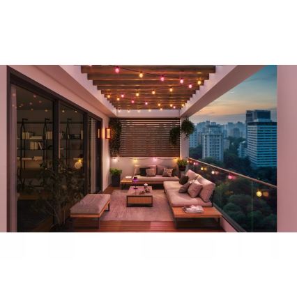 Philips – LED RGBW, przedłużany, ściemnialny łańcuch świetlny do użytku zewnętrznego Hue FESTAVIA, 10 x LED, 7 m, IP65