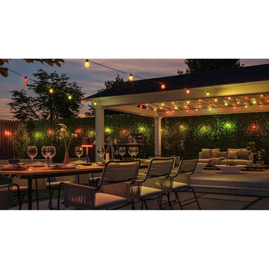 Philips – LED RGBW, przedłużany, ściemnialny łańcuch świetlny do użytku zewnętrznego Hue FESTAVIA, 10 x LED, 7 m, IP65