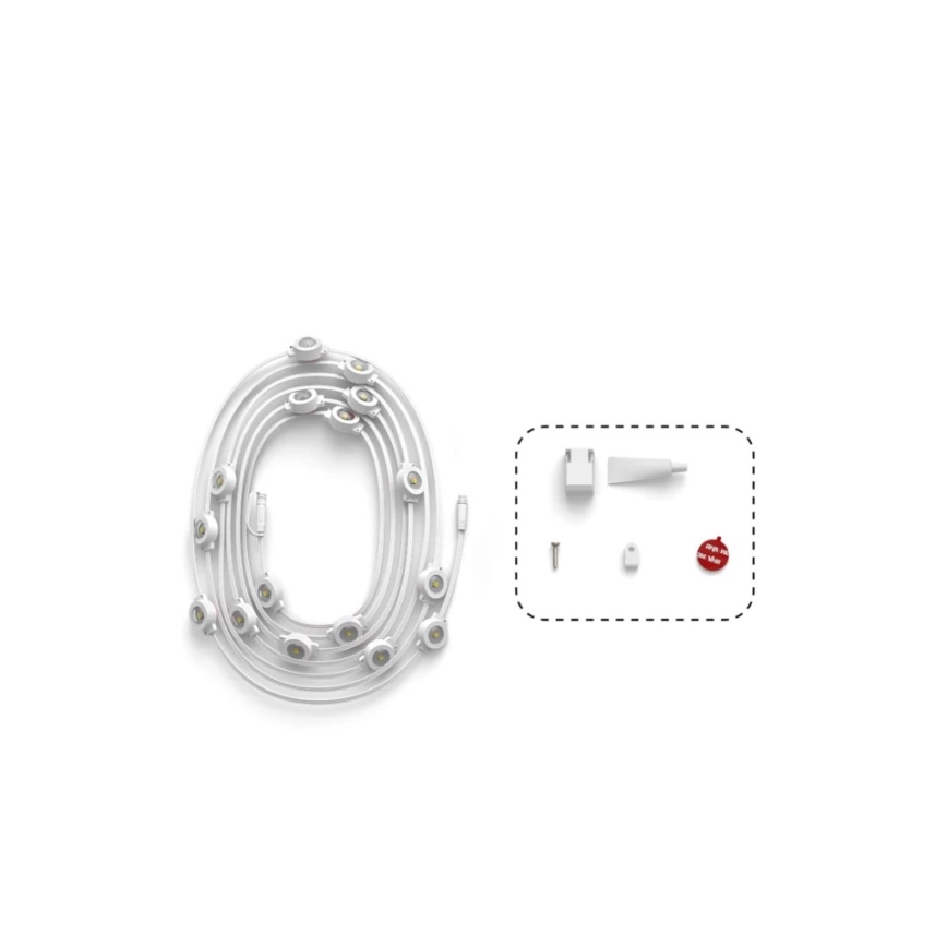 Philips - LED RGBW Przedłużana, ściemnialna girlanda zewnętrzna Hue FESTAVIA 16 × LED 9 m 1000–20000 K IP65