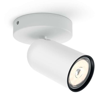 Philips - LED RGBW ściemnialna oprawa punktowa PONGEE 1xGU10/4,8W/230V 3000K biała + pilot zdalnego sterowania