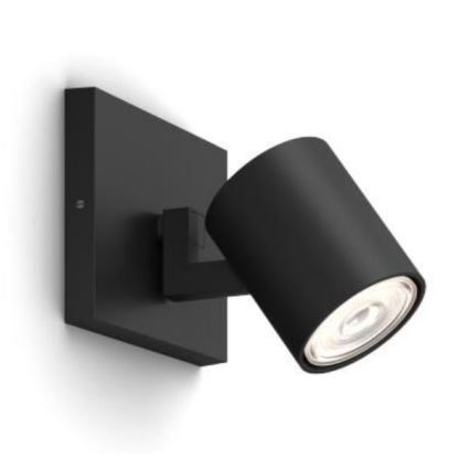 Philips - LED RGBW ściemnialna oprawa punktowa RUNNER 1xGU10/6,5W/230V 2700-6500K czarna