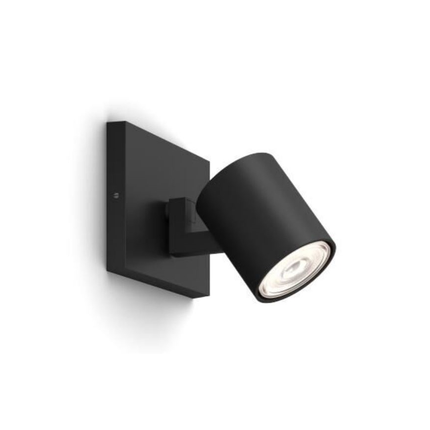 Philips - LED RGBW ściemnialna oprawa punktowa RUNNER 1xGU10/6,5W/230V 2700-6500K czarna