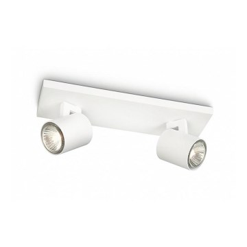 Philips - LED RGBW Ściemnialna oprawa punktowa RUNNER 2xGU10/6,5W/230V 2700-6500K biała