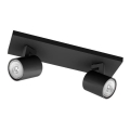 Philips - LED RGBW ściemnialna oprawa punktowa RUNNER 2xGU10/6,5W/230V 2700-6500K czarna