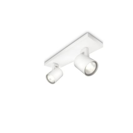 Philips - LED RGBW Ściemnialna oprawa punktowa RUNNER 2xGU10/6,5W/230V 2700-6500K biała