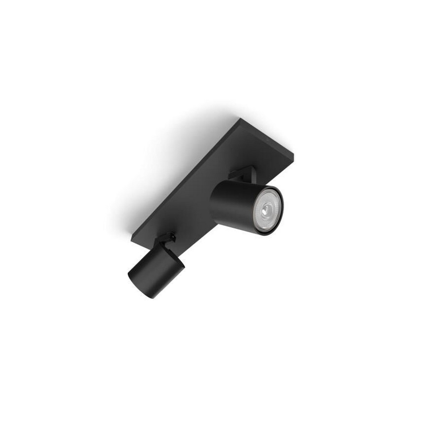 Philips - LED RGBW ściemnialna oprawa punktowa RUNNER 2xGU10/6,5W/230V 2700-6500K czarna