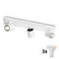 Philips - LED RGBW ściemnialna oprawa punktowa RUNNER 3xGU10/6,5W/230V 2700-6500K biała
