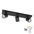 Philips - LED RGBW ściemnialna oprawa punktowa RUNNER 3xGU10/6,5W/230V 2700-6500K czarna