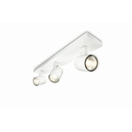 Philips - LED RGBW ściemnialna oprawa punktowa RUNNER 3xGU10/6,5W/230V 2700-6500K biała