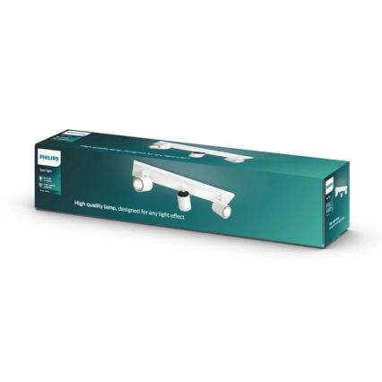 Philips - LED RGBW ściemnialna oprawa punktowa RUNNER 3xGU10/6,5W/230V 2700-6500K biała