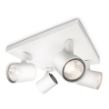 Philips - LED RGBW ściemnialna oprawa punktowa RUNNER 4xGU10/6,5W/230V 2700-6500K biała