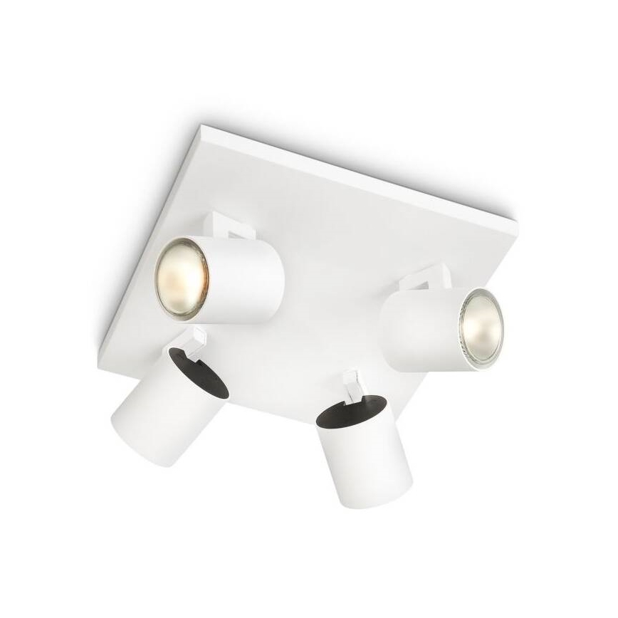 Philips - LED RGBW ściemnialna oprawa punktowa RUNNER 4xGU10/6,5W/230V 2700-6500K biała