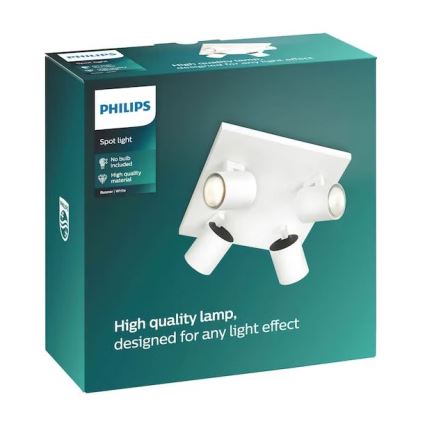 Philips - LED RGBW ściemnialna oprawa punktowa RUNNER 4xGU10/6,5W/230V 2700-6500K biała
