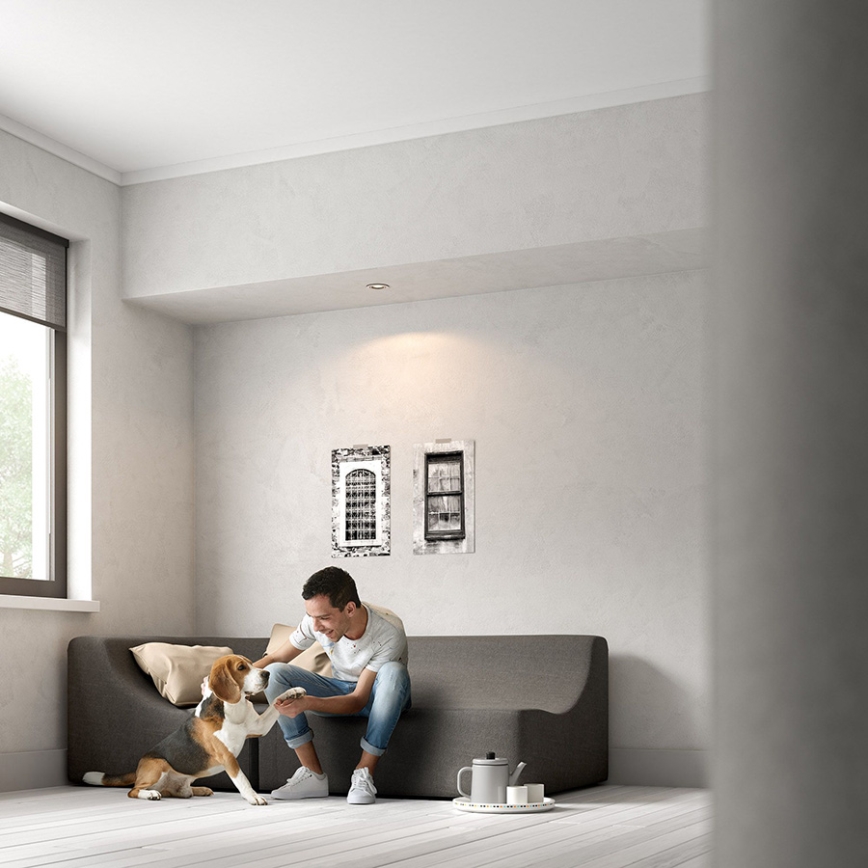 Philips - LED RGBW ściemnialna wpuszczana oprawa sufitowa DONEGAL 1xGU10/4,8W/230V + pilot zdalnego sterowania