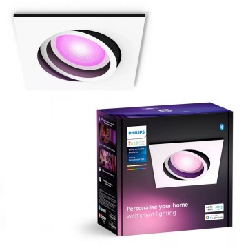 Philips - LED RGBW Ściemnialna oprawa wpuszczana Hue CENTURA 1xGU10/4,2W/230V 2000-6500K