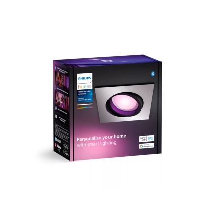 Philips - LED RGBW Ściemnialna oprawa wpuszczana Hue CENTURA 1xGU10/4,2W/230V 2000-6500K