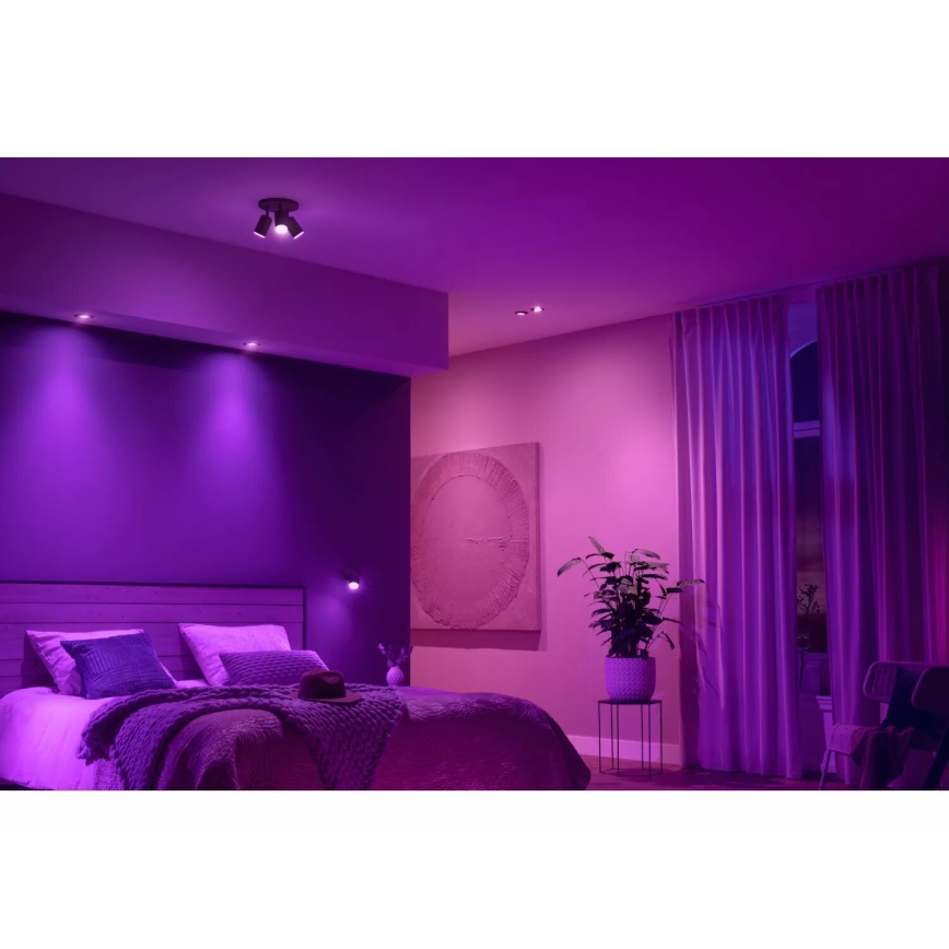 Philips - LED RGBW Ściemnialna oprawa wpuszczana Hue CENTURA 1xGU10/4,2W/230V 2000-6500K