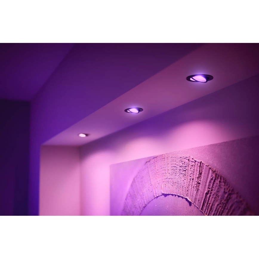 Philips - LED RGBW Ściemnialna oprawa wpuszczana Hue CENTURA 1xGU10/4,2W/230V 2000-6500K