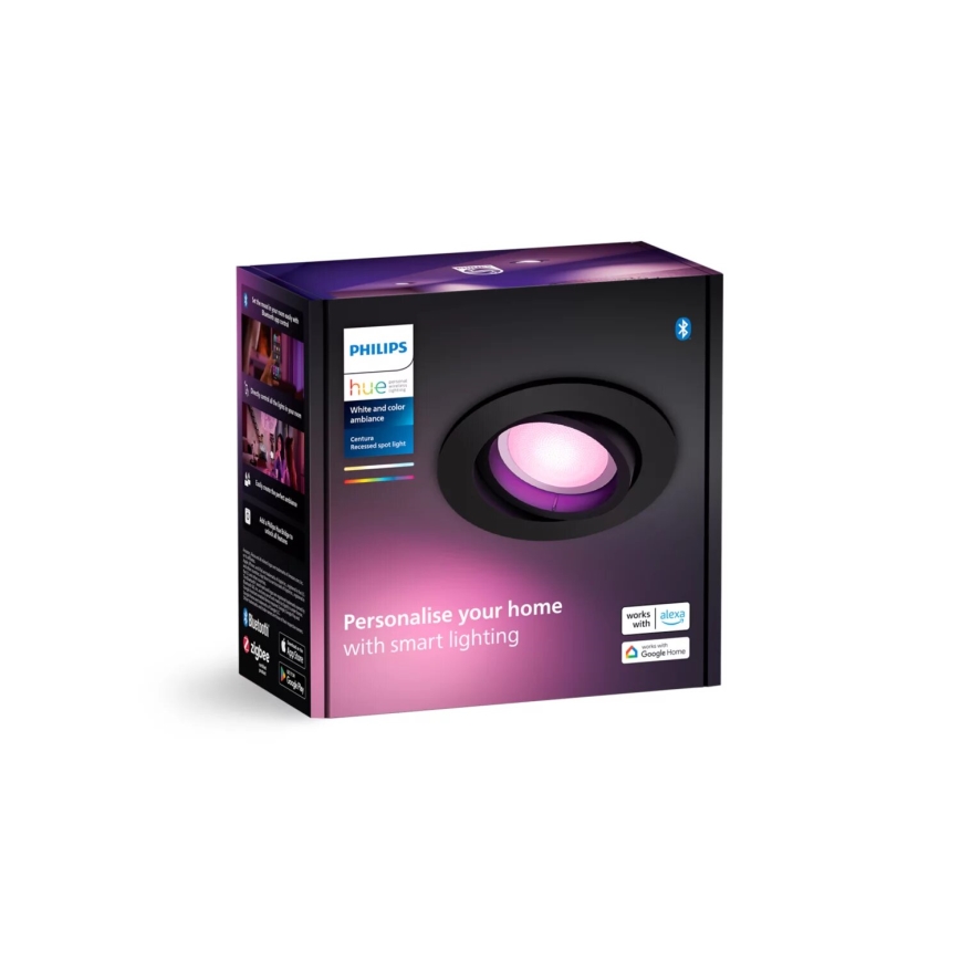 Philips - LED RGBW Ściemnialna oprawa wpuszczana Hue CENTURA 1xGU10/4,2W/230V 2000-6500K