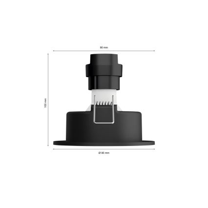 Philips - LED RGBW Ściemnialna oprawa wpuszczana Hue CENTURA 1xGU10/4,2W/230V 2000-6500K