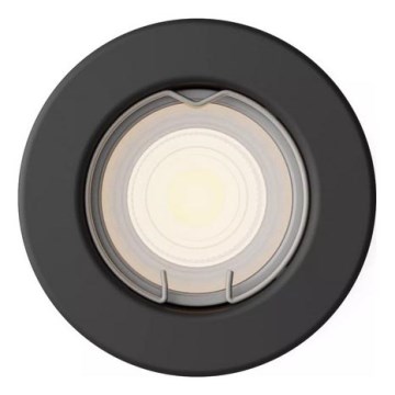 Philips - LED RGBW ściemnialna wpuszczana oprawa sufitowa PERIDOT 1xGU10/6W/230V czarna + pilot zdalnego sterowania