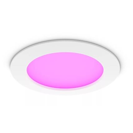 Philips - LED RGBW Ściemnialna łazienkowa oprawa wpuszczana Hue SLIM LED/12W/230V IP44 2200-6500K
