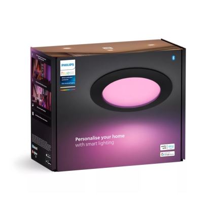 Philips - LED RGBW Ściemnialna łazienkowa oprawa wpuszczana Hue SLIM LED/12W/230V IP44 2200-6500K