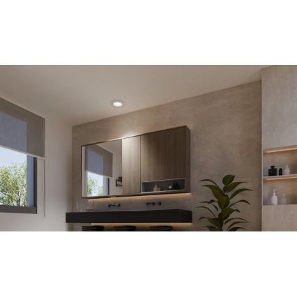 Philips - LED RGBW Ściemnialna łazienkowa oprawa wpuszczana Hue SLIM LED/8,3W/230V 2000-6500K IP44 biała