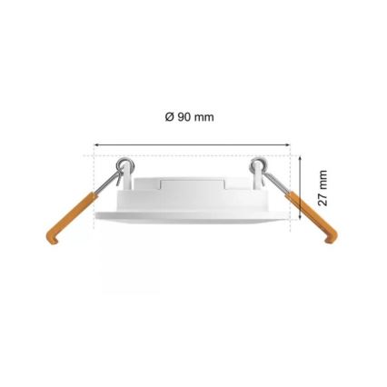 Philips - LED RGBW Ściemnialna łazienkowa oprawa wpuszczana Hue SLIM LED/8,3W/230V 2000-6500K IP44 biała